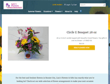 Tablet Screenshot of lisasflowers.com